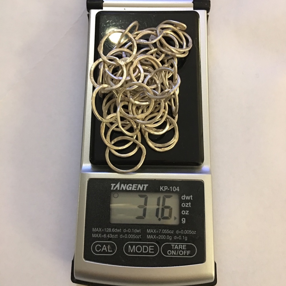 Solid Sterling Silver Heavy Necklace - image 4